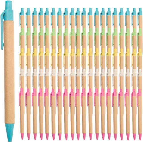 Vista 8 de Simply Genius Bolígrafos retráctiles, paquete de 100 unidades, tinta negra, gris y negro, punta media de 0.039 pulgadas, bolígrafos a granel