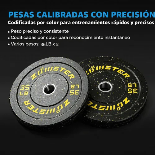 Vista 7 de 2-Inch Bumper Plate, Olympic Weight Plate HIGH BOUNCE