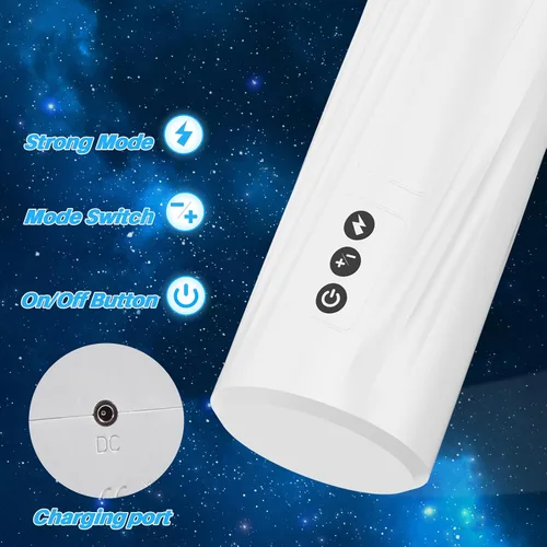 Vista 6 de Masturbador masculino automático con vibración para hombres con 7 modos de empuje y apriete, manga texturizada realista 3D mejorada, manos libres