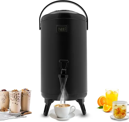 Vista 9 de Dispensador de bebidas aislado, dispensador térmico de bebidas frías y calientes de 12 litros/3.17 galones, dispensador de bebidas calientes aislado