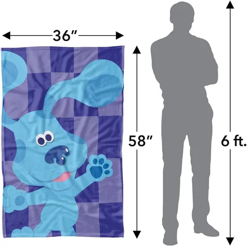 Vista 4 de LOGOVISION Blues Clues - Manta de forro polar, 36 x 58 pulgadas, color azul
