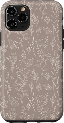 Vista 29 de Butterfly Meadow - Carcasa para iPhone 16, diseño botánico de flores silvestres