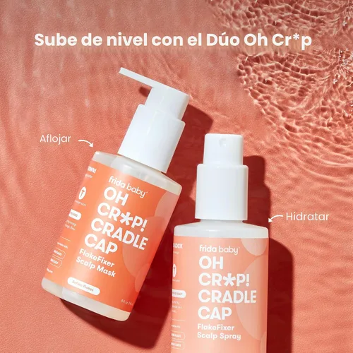 Vista 6 de Frida Baby El Sistema de Costra Láctea de 3 Pasos, DermaFrida The FlakeFixer, Esponja, Cepillo, Peine y Soporte de Almacenamiento para Bebés