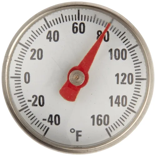 Vista 2 de Supco ST01 termómetro para cocina de bolsillo de acero inoxidable, tallo de 5 pulgadas, dial de 1 pulgada, de -40 a 160 grados F.