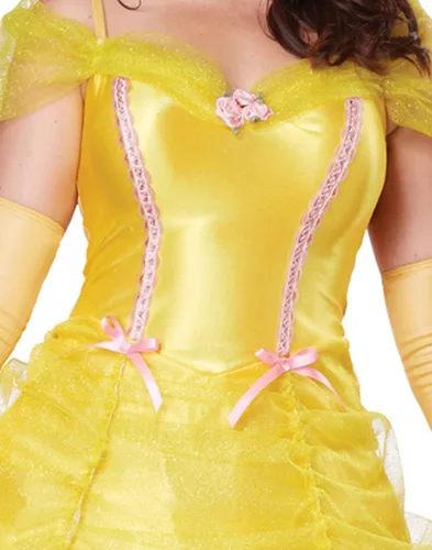 Vista 4 de California Costumes - Vestido largo de Bella princesa de cuento de hadas clásico para mujer