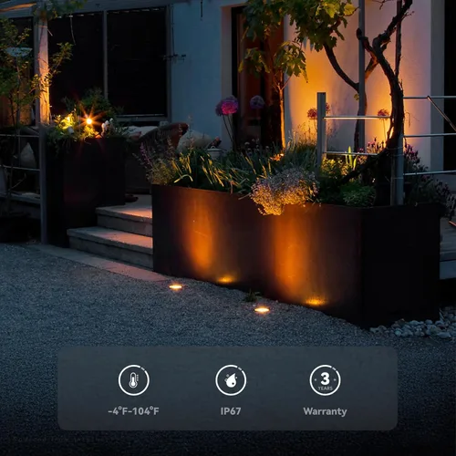Vista 4 de LEONLITE Luces LED de pozo de 3W 5CCT para paisaje, 12-24V AC/DC de bajo voltaje, CRI90 IP67 luces de pozo enterrado al aire libre, carcasa de Negro