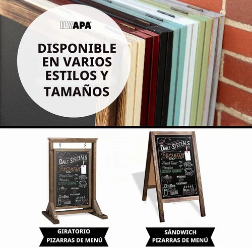 Vista 7 de Ilyapa Barnwood - Letrero de doble cara para acera Barnwood Marrón
