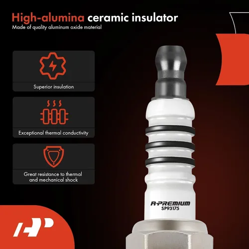 Vista 6 de A-Premium Bujías de Iridio y Platino Compatibles con Honda CR-V, Civic, Accord, Crosstour y Hyundai Elantra, Elantra Coupe/GT, Sonata, Santa Fe