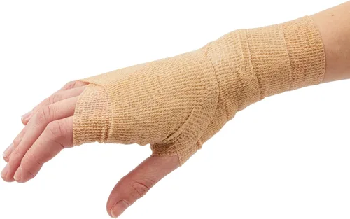 Vista 6 de Juvale Envoltura cohesiva autoadherente – Cinta atlética de soporte transpirable – Ajuste perfecto para equipos de tatuaje – Cinta deportiva
