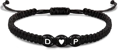 Vista 94 de Pulseras con iniciales para mujeres y hombres, regalos para novia, novio, pulseras de letras "I Love You", regalos para ella, él, mejor amigo