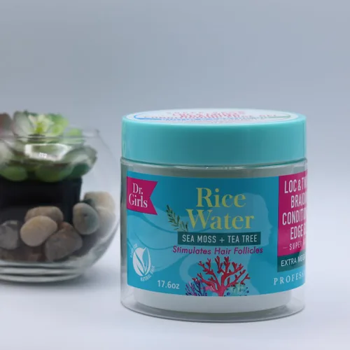 Vista 4 de Dr. Girls - Gel acondicionador para trenzas, 17.6 onzas, 48 horas de sujeción, extra mega sujeción (musgo marino + árbol de té)