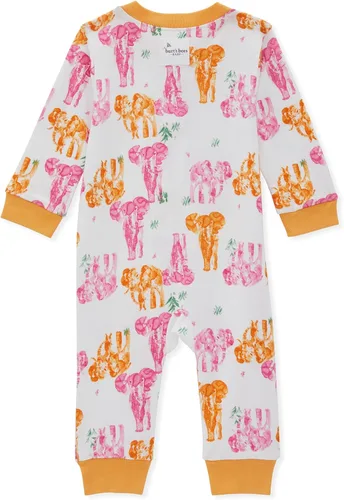 Vista 2 de Burt's Bees Baby Pijamas para dormir y jugar, 100% algodón orgánico de una sola pieza, mameluco con cremallera frontal