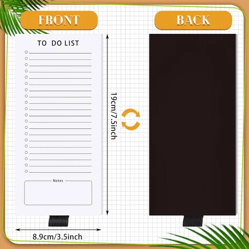 Vista 2 de Sinmoe 2 bloc de notas magnético para refrigerador lista de comestibles, bloc de notas magnéticas, divertido bloc de notas para refrigerador