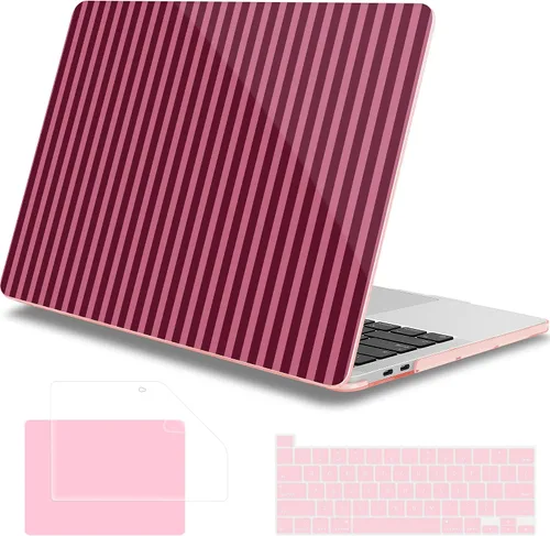Vista 18 de Mektron Funda para MacBook Pro de 13 pulgadas 2022 2021 2020 versión A2338 M2 M1 A2289 A2251, cubierta rígida de plástico impresa para MacBook Pro