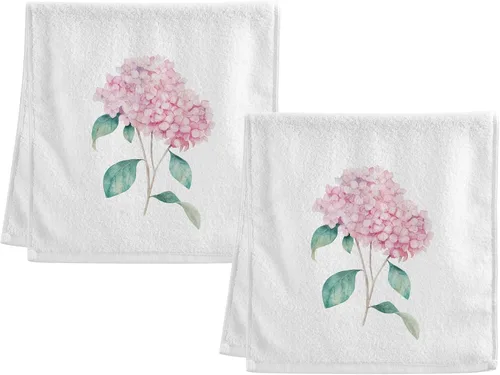 Vista 18 de Toallas de algodón suave para lavado facial, flores, acuarela, hortensias y parejas, flamencos, toallas de mano para entrenamiento, baño, juego de 2