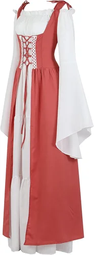 Vista 2 de Zhitunemi - Disfraces renacentistas para mujer, vestido de campesina medieval, estilo hada gótica
