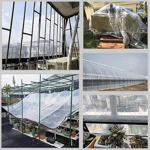 Vista 7 de Lona impermeable de 4 x 9.9 pies, lona transparente de polietileno, cubierta protectora multiusos a prueba de desgarros, resistente a