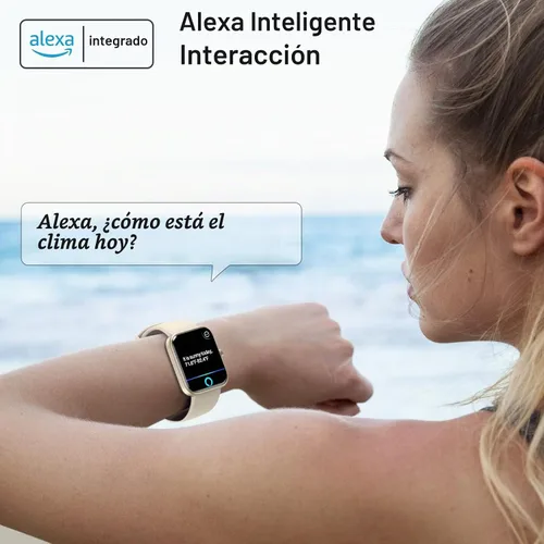 Vista 2 de TOZO S2 44mm - Reloj inteligente con Alexa, monitor de sueño, impermeable 5ATM, pantalla táctil HD, compatible con iPhone y Android, champán