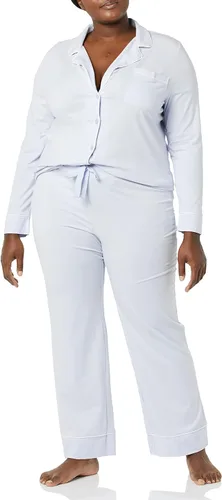 Vista 3 de Tienda Essentials Conjunto de pijama de manga larga modal de algodón para mujer (disponible en tallas grandes)