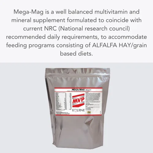 Vista 3 de Mega-Mag (10lb) Suplemento multivitamínico/mineral equilibrado para dietas de heno de alfalfa