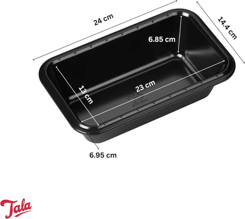 Vista 3 de Tala Performance, molde para pan de 2 libras, acero al carbono de calibre profesional con revestimiento antiadherente Whitford Eclipse, lata