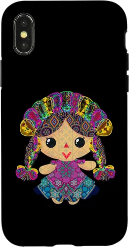 Vista 5 de iPhone 15 muñeca mexicana, maria, mazahua arte huichol, lele, caso