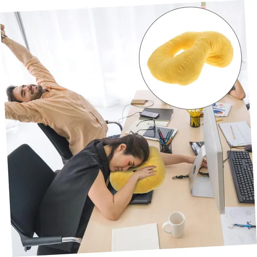 Vista 8 de ERINGOGO Almohada de masaje para la cirugía de cama Almohada para la espuma viscoelástica de la cara cómoda, Amarillo, Moderno