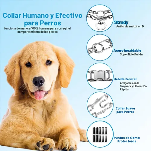 Vista 4 de Collar de perro sin tirones, tamaño ajustable con hebilla de liberación rápida para perros pequeños, medianos y grandes