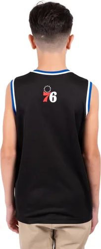 Vista 2 de Ultra Game Youth NBA Official Tank Top Mesh Sleeveless Muscle T-Shirt - Black