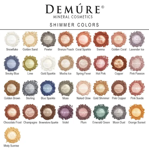 Vista 5 de Demure Mineral Make Up Sombra de ojos (Blue Sparkle), sombra de ojos brillante, polvo suelto, sombra de ojos con purpurina, maquillaje de ojos