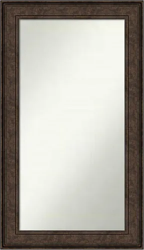 Vista 782 de Amanti Art Espejo de pared personalizado no biselado (25 x 25 pulgadas), marco de bronce acentuado, varios tamaños personalizados, espejo de baño