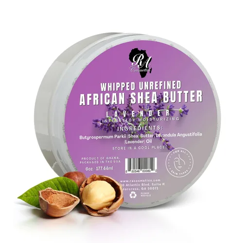 Vista 9 de RA COSMETICS Manteca de karité batida, pepino-melón, 6 onzas, manteca de karité africana 100% pura y natural para hombres y mujeres, hidratante