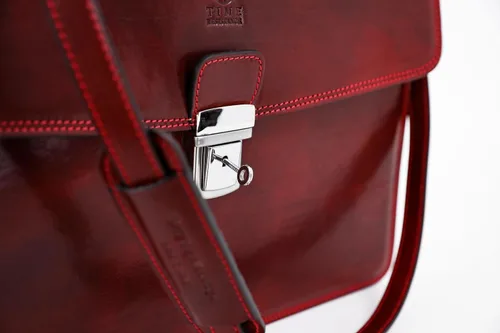 Vista 6 de Time Resistance Leather Briefcase - Italian Handmade Leather Laptop Bag - Handbag for Men - Professional Computer Case