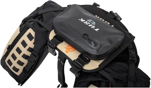 Vista 6 de Tusk Highland X2 Sistema de base de equipaje sin bastidor, escudo térmico estándar negro/bronceado para Suzuki V-Strom 650 (ABS) 2007-2009, 2011-2023