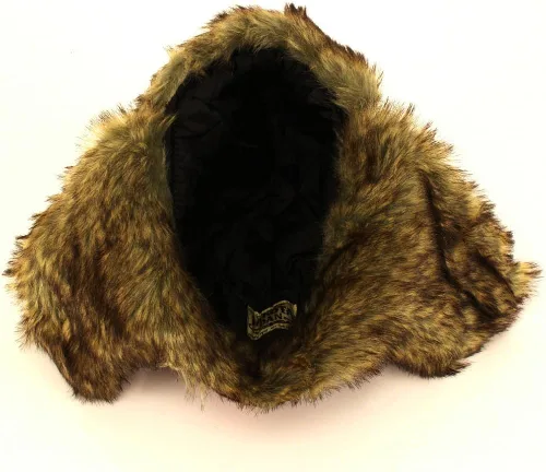 Vista 2 de Dakota Dan Sombrero estilo aviador, con orejeras con pelo sintético, talla única , Negro