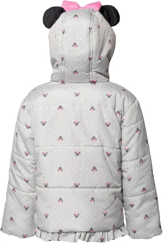 Vista 2 de Disney Minnie Mouse - Abrigo de invierno para niñas, chaqueta acolchada para niños pequeños