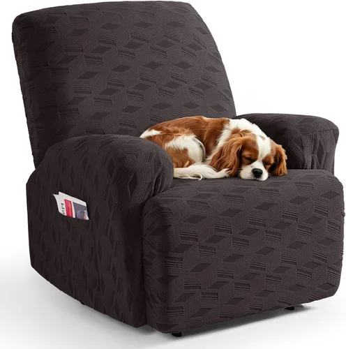 Vista 21 de TAOCOCO Funda para Reclinable de 3 Piezas, Fundas para Silla Reclinable, Funda Elástica de Jacquard para Silla Reclinable, Protector de Muebles