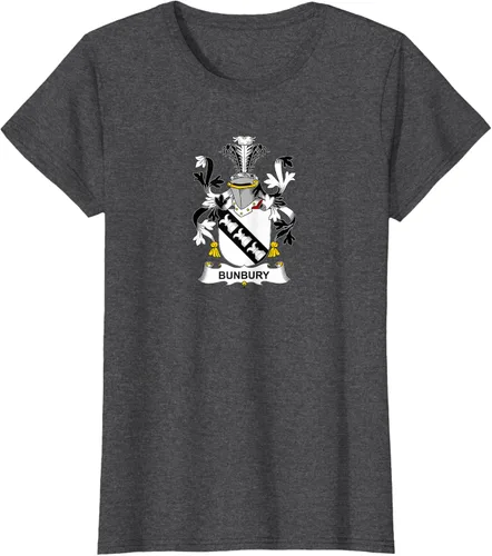 Vista 5 de Bunbury Coat of Arms - Camiseta con escudo familiar Negro