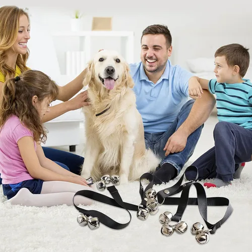 Vista 6 de 2 paquetes de timbres para perros, campanas ajustables de entrenamiento para perros, una manera conveniente de entrenar a tu cachorro-7 timbres