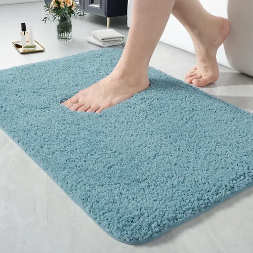 Vista 29 de LOCHAS Alfombra de baño de microfibra antideslizante de 36 x 24 pulgadas Gris