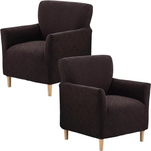 Vista 37 de Fundas de jacquard para sillón de banquete, fundas suaves para sillón de 1 pieza, fundas elásticas para silla de sala de estar, antideslizantes