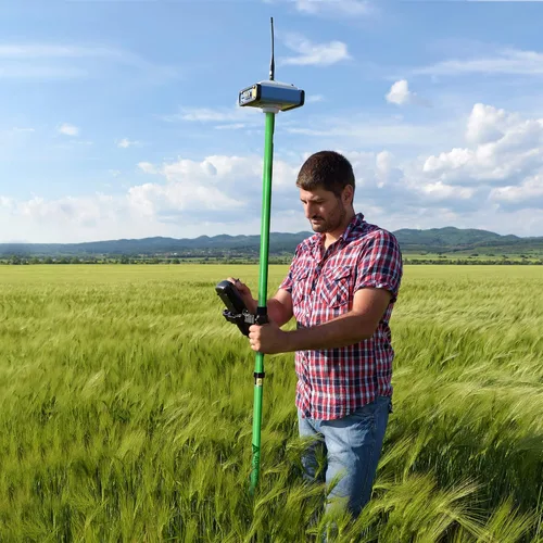 Vista 7 de AdirPro 6.6 ft GPS Rover Rod de dos piezas (verde)