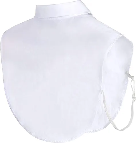 Vista 4 de SATINIOR 3 piezas falso cuello mujeres desmontable Dickey blusa media camisas cuello