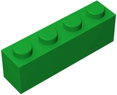 Vista 10 de Ladrillo de construcción clásico de 1 x 4, bloque de ladrillos a granel de 100 piezas, ladrillos de color amarillo albaricoque de 1 x 4, compatible