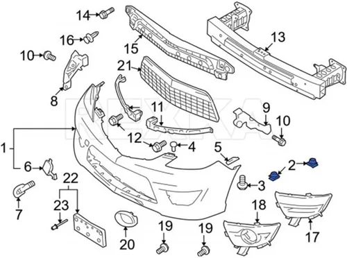 Vista 4 de Rexka 10 juegos de guardabarros cubierta de parachoques Splash Shield U Nut Tornillo Kit para Mazda B45556135 9CF600516B - Multiusos - Deflector