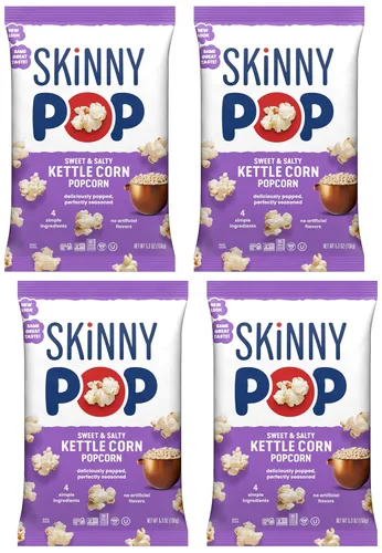Vista 24 de SkinnyPop Palomitas de maíz, lima de aguacate, aperitivo de grano entero, aperitivo sin lácteos, bolsa de 4.4 onzas