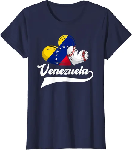 Vista 29 de Camiseta de béisbol venezolana con diseño de corazón y bandera de Venezuela, Negro