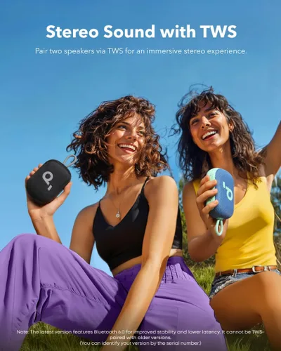 Vista 2 de Altavoz Bluetooth para Ducha Soundcore Select 4 Go de Anker, IP67 Resistente al Agua/Polvo, Altavoz Ultra-Portátil, Inalámbrico, 20H