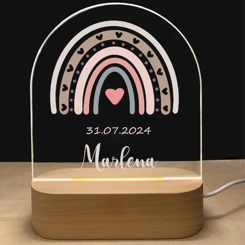 Vista 21 de Luz nocturna personalizada para bebés y niños, regalos personalizados con nombre, regalos de bautizo para niñas/niños, lámpara nocturna regulable