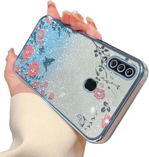 Vista 28 de Funda para Samsung Galaxy S8, Samsung S8 para mujer, cambio gradual con purpurina, cristal suave, TPU mariposa, floral, corazón, transparente, funda